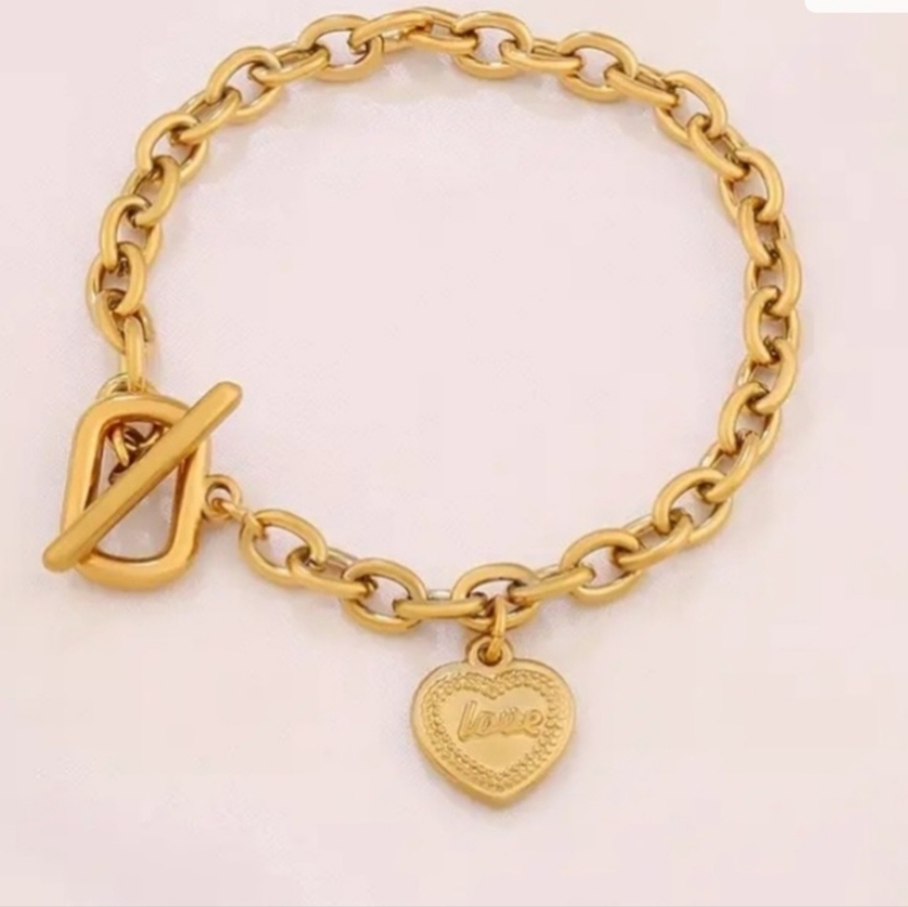 🎖️HIGH-END Quality Vintage Boho Gold Heart Charm Bracelet